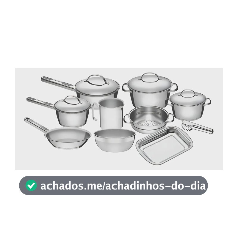 Jogo De Panelas Tramontina Inox Allegra 10p Com Pegador