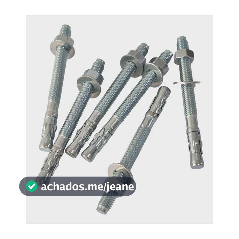 Chumbador Pba Parabolt 3/8 X 5 Pol (9,5x127mm) 25 Peças Zincado / Prata