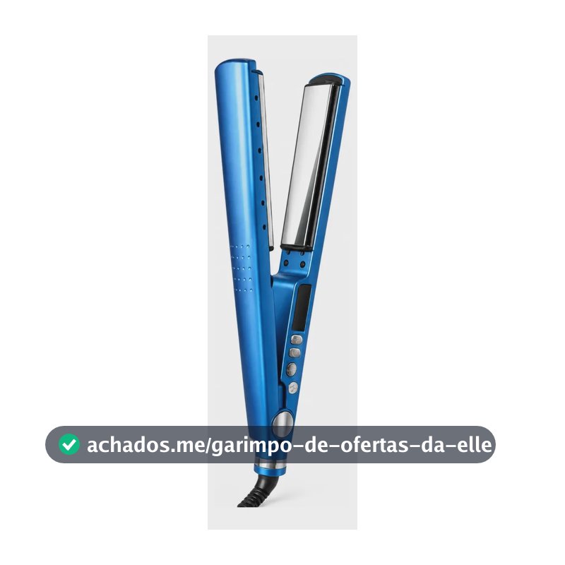 Chapinha Nano Titanium Profissional Prancha Bivolt Azul 127/220v