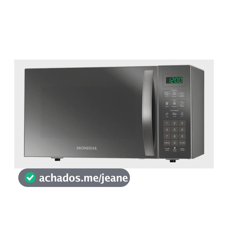 Micro-ondas Espelhado 34 Litros 1400w Mo-02-34-e Mondial  127v