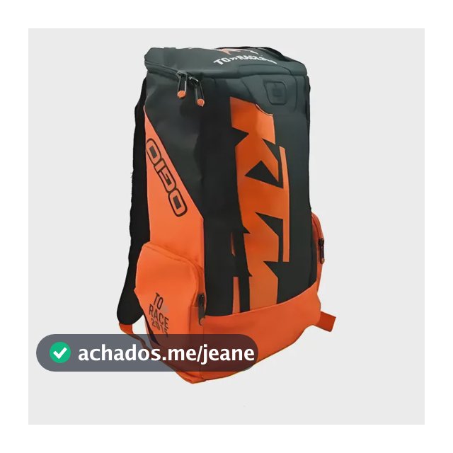 Mochilas De Ombro Duplo Para Motocross Black And Orange 5996346905978