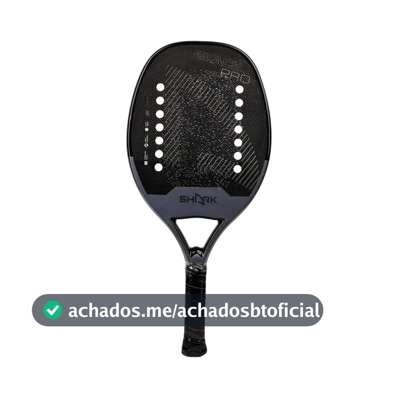 Raquete De Beach Tennis Bt Black Pro Shark