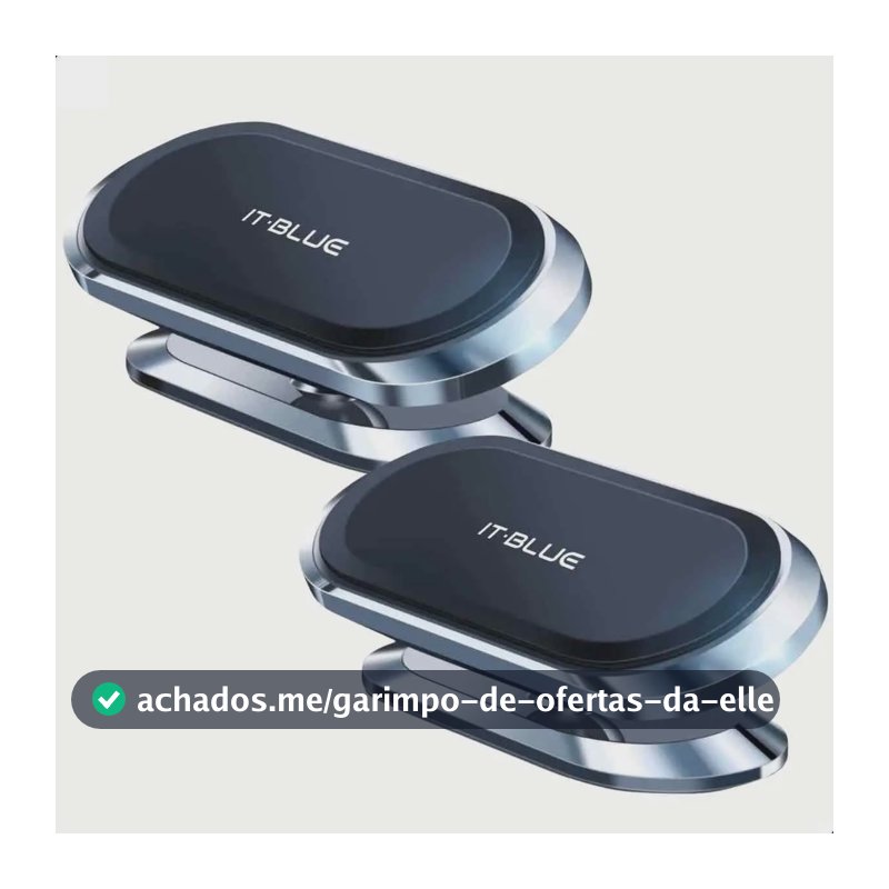 Kit 2 Suportes Magnéticos Para Celular Automotivo 360°