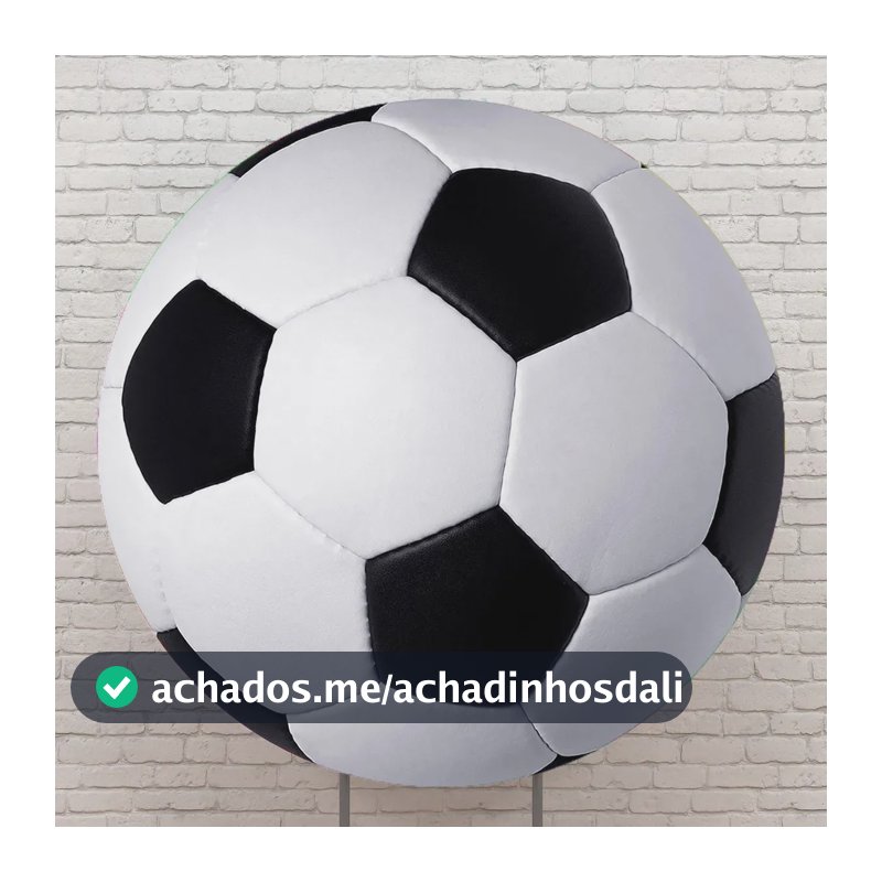 Painel Redondo Futebol Bola Decoração Copa 1,50x1,50m Sublimado Em Tecido C/elástico - Criatema