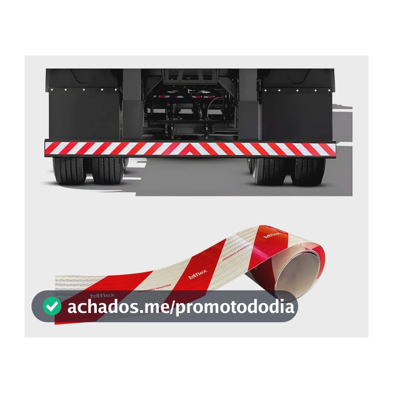 Faixa Refletiva Parachoque Caminhão Mflex Aprovado Senatran
