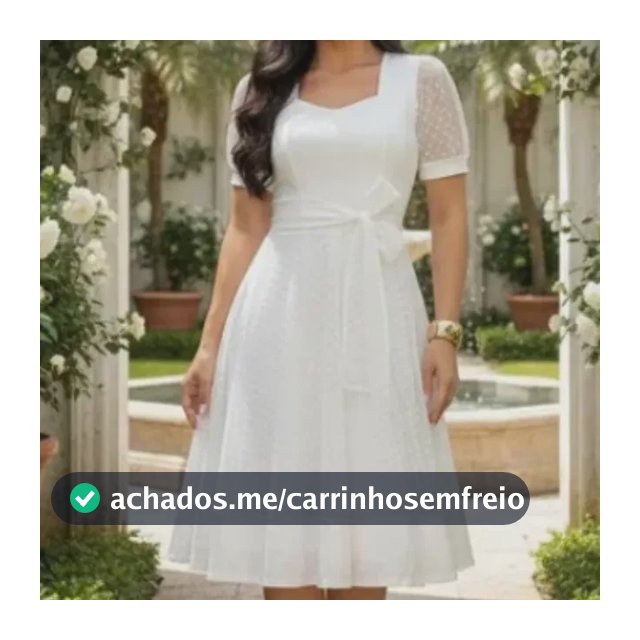 Vestido Midi Feminino Rodado Manga Curta Malha E Tule