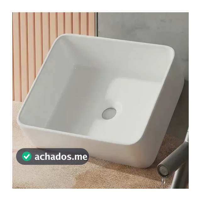 Cuba De Apoio Branca Cerâmica 40x30cm acabamento premium hidrófuga para banheiro moderno Winda