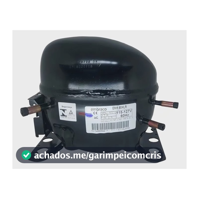 Compressor Embraco EMR80HLR 1/4+ R134A para Geladeira e Freezer