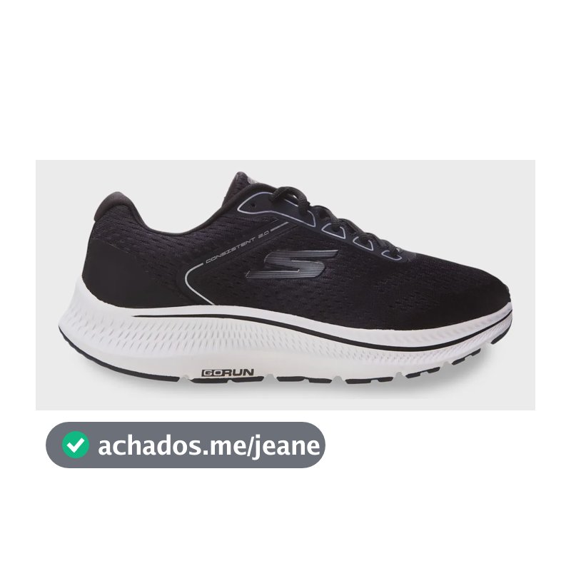 Tênis Masculino Go Run Consistent 2.0 Skechers Preto Liso 42 Br