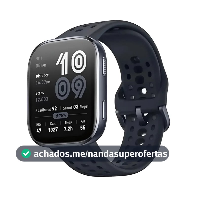 Smartwatch Amazfit Bip 6 Global com GPS, Alexa e Tela AMOLED 1.97"
