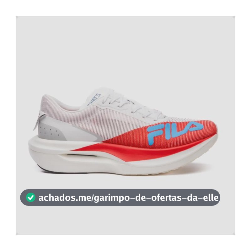 Tênis Fila Racer Carbon 3 Placa Carbono Corrida Branco/vermelho 39 Br