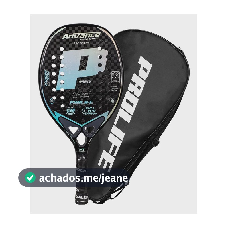 Raquete Beach Tennis Prolife Full Carbono 12k Profissional