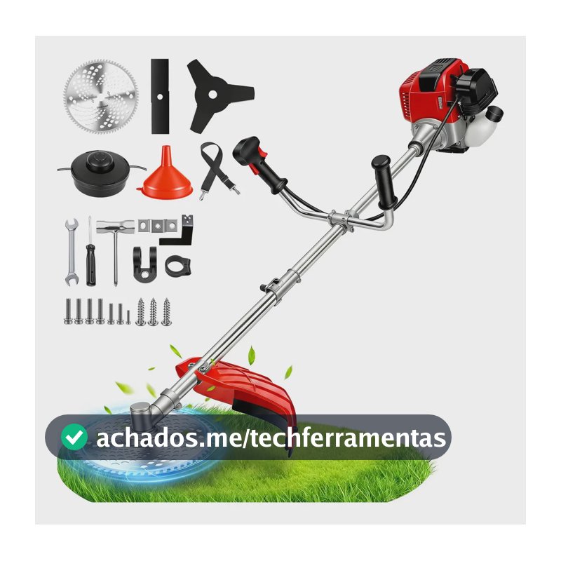 Roçadeira a Gasolina 4 Tempos 52cc Truerza para Jardim e Profissional