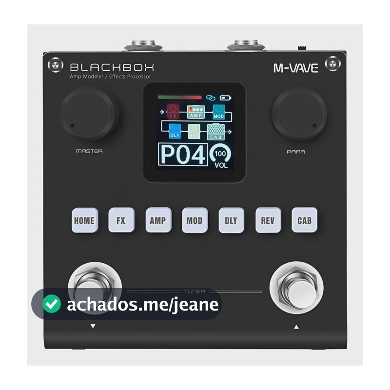 Pedal Multiefeitos M-Vave Blackbox Digital Para Guitarra Com Bluetooth