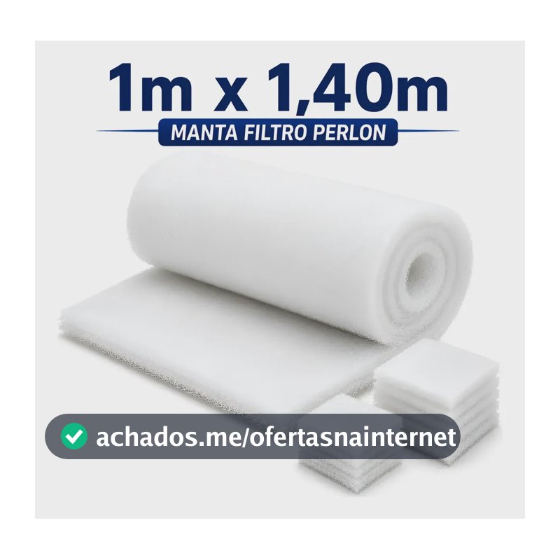 Manta Acrílica Lã Perlon Filtro Aquário Sump 1m X 1,40m Top