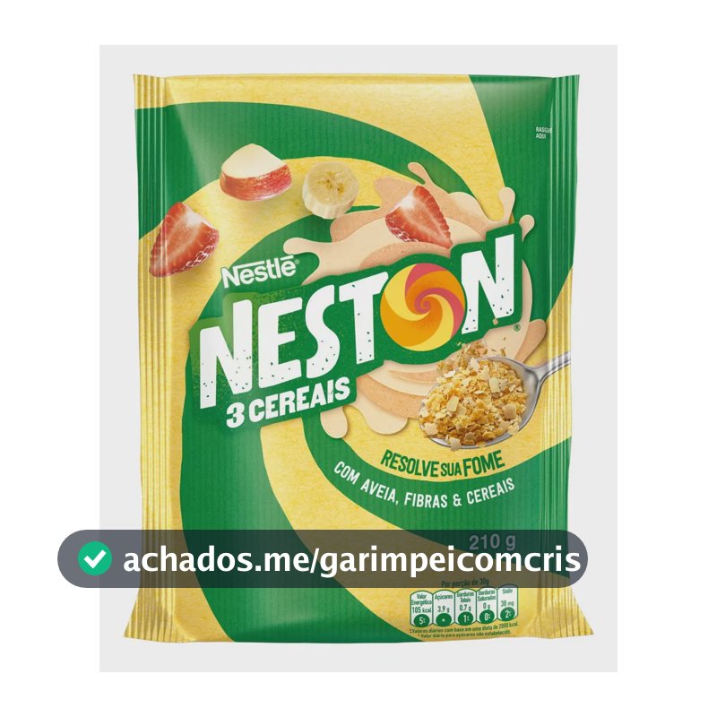 Cereal Neston 3 Cereais Nestlé, 210g em Pacote