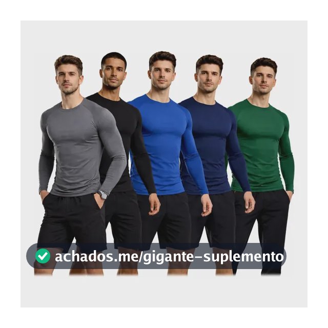 Kit 5 Camiseta Térmica Premium Segunda Pele Proteção Uv Dry