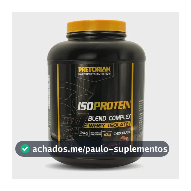 Whey Protein Isolado Iso Protein Blend Complex 2kg Pretorian Sabor Chocolate