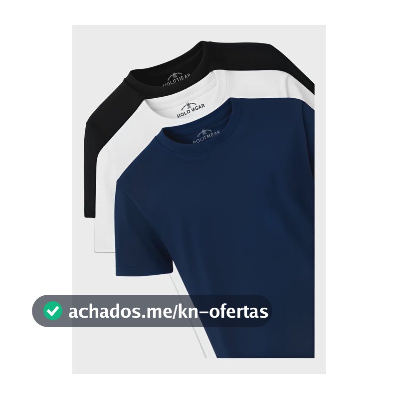 Kit 3 Camisetas Masculinas Polo Wear Sortido 1 M Liso