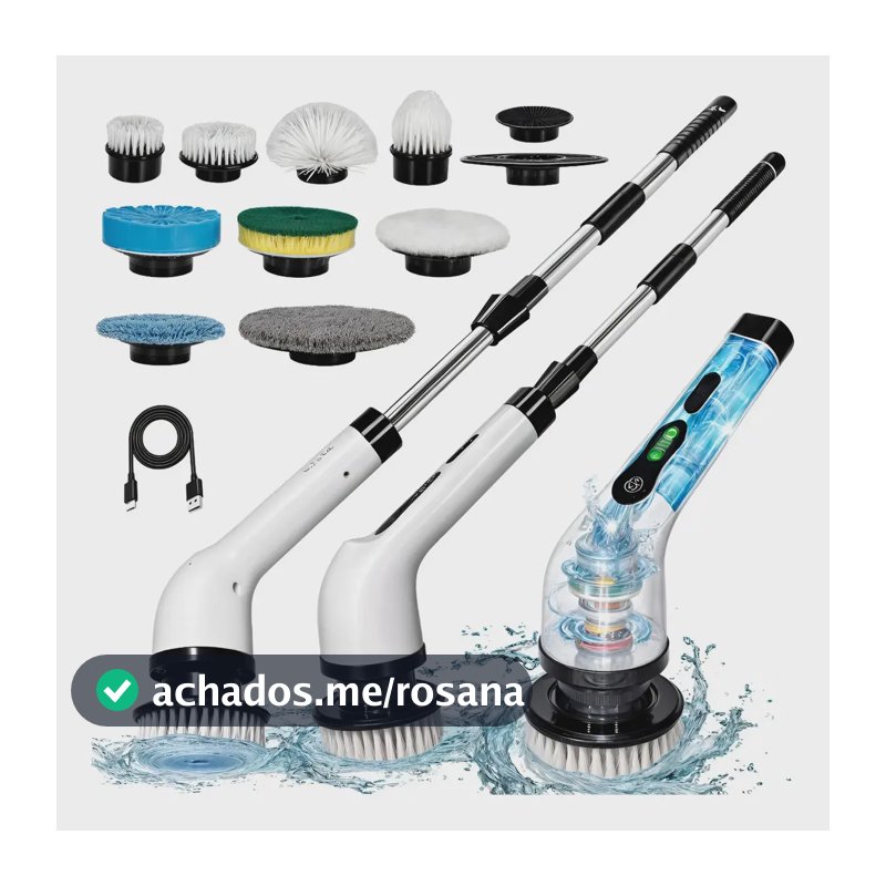 Mop Elétrico 9 Em 1 Esfregão Escova Limpeza 360 Giratório Mop Elétrico Limpeza 9 Em 1