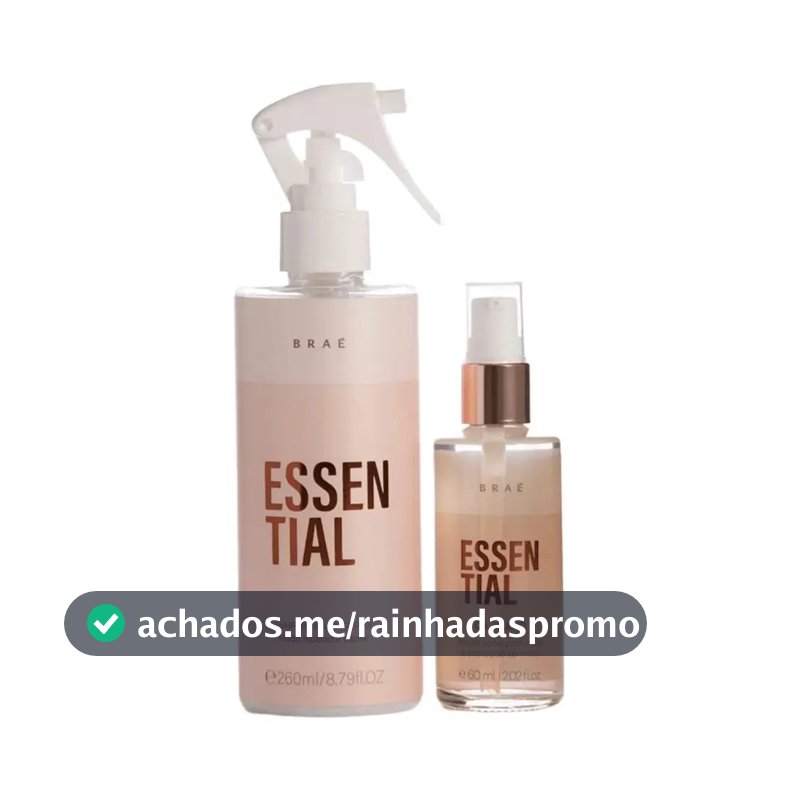 Kit Braé Essential Sérum e Óleo para Cabelos Danificados com Ácido Hialurônico