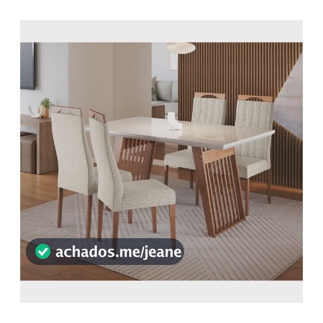 Conjunto Sala De Jantar Moscou Com 4 Cadeiras Grecia Madetal