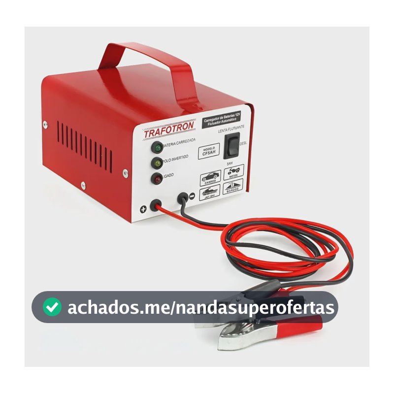 Carregador De Bateria 12v Até 300amperes Cf5 Sem Juros