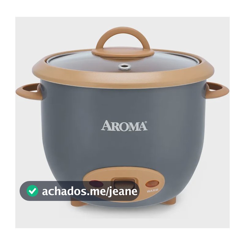 Panela Caçarola De Arroz Elétrica 6 Xícaras Vintage Retrô Cinza-escuro 127v 60 Hz