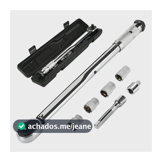 Torquimetro De Estalo 1/2 Pol 28-210nm Cr-mo Reversível 8pcs Preto