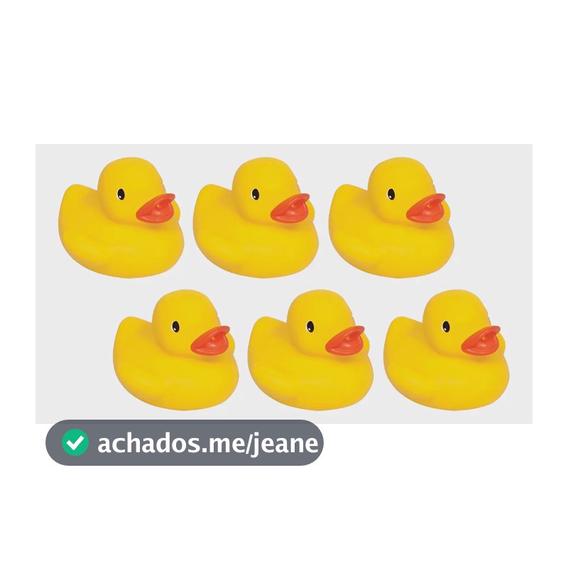 Patinhos Para Banho Zoop Toys Kit 6 Unidades Amarelo Borracha