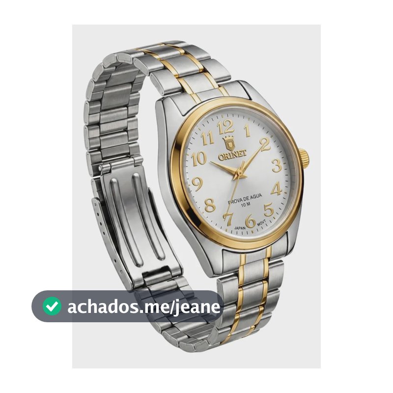 Relógio Orinet Aqualand Luxo Prova D'água Navimoney Cor da correia Dourado/Prateado-Gold