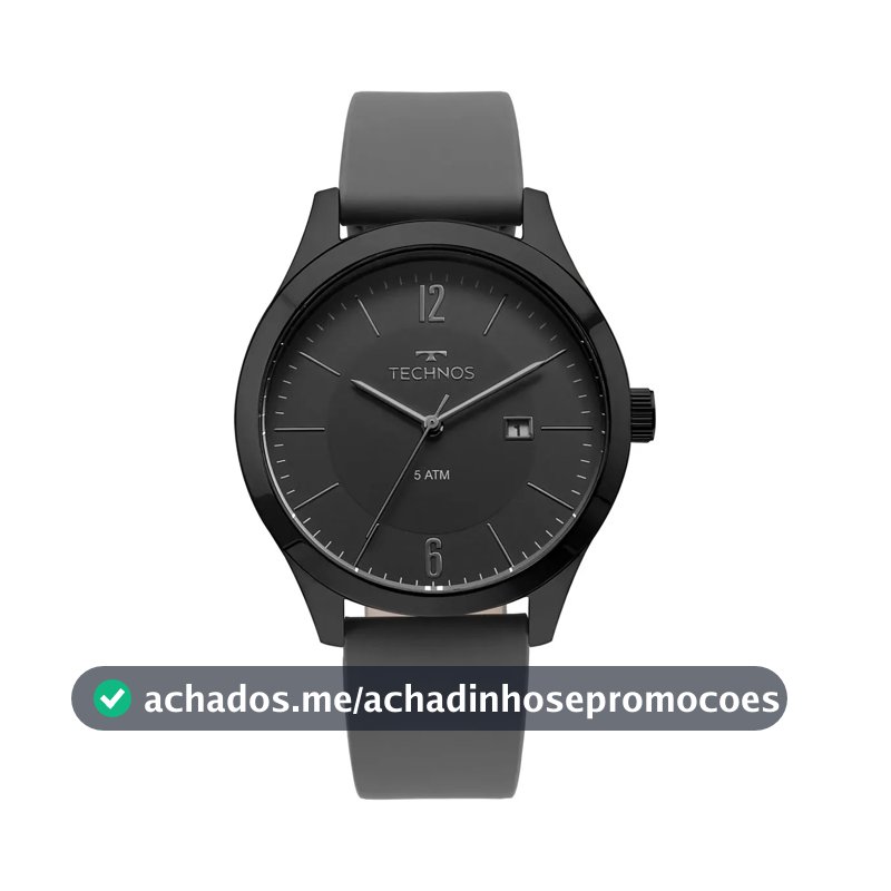 Relógio Masculino Technos Steel Cinza
