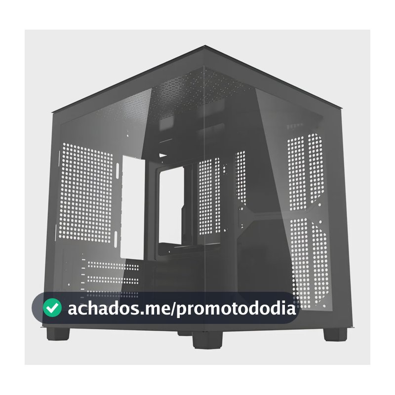Gabinete Gamer Aigo Apollo A275 Preto Mini-Tower com Vidro e USB 3.0