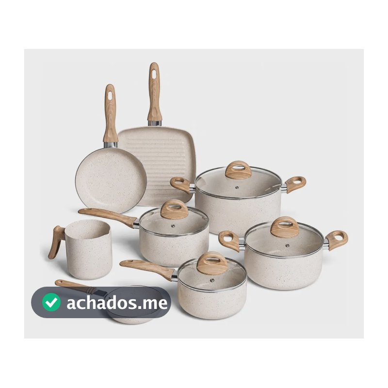 Conjunto De Panelas 8 Peças Conjunto De Panelas Creme