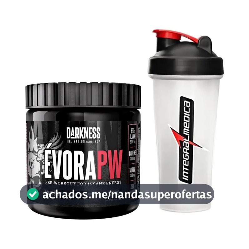 Kit Darkness Évora Pw Pó 300g + Coqueteleira Sabor Limão