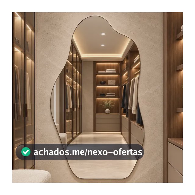 Espelho Rocco Corpo Inteiro Organico 90x40 Pinterest Grande Orgânico - Suporte