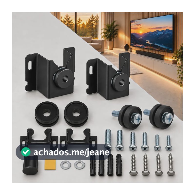 Suporte TV Fixo Universal 10" a 90" Até 40kg - Aço Carbono com Kit de Instalação