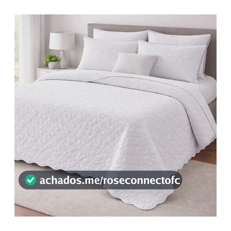 Cobre Leito Queen Matelado Dupla Face Leve Confortável Macio Branco Matelado