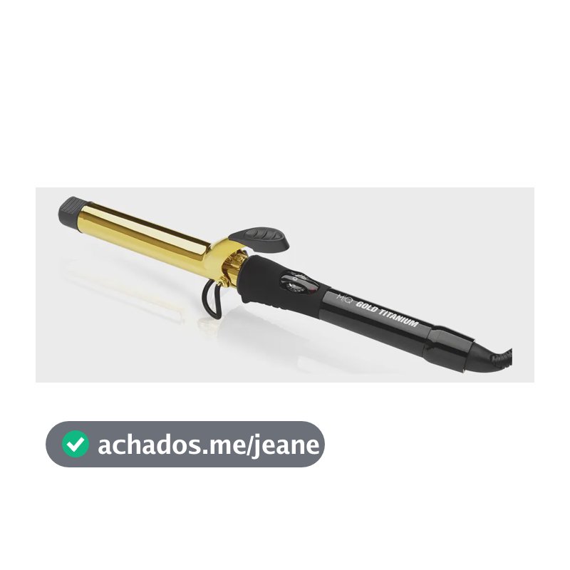 Modelador De Cachos Mq Professional Gold Titanium Curling tamanho Médio 25mm Cor Preto / dourado Voltagem