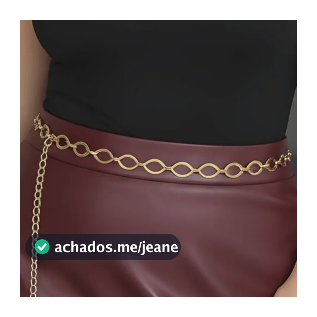 Cinto Corrente Feminino Plus Size Casual Metal Basico Leve