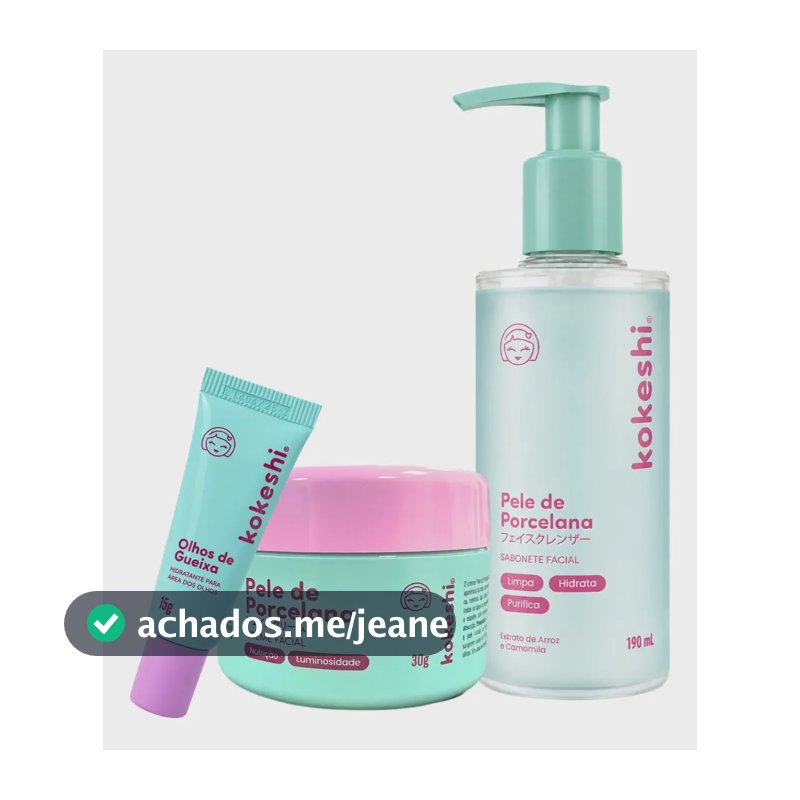 Kit Sabonete E Hidratante Facial Pele De Porcelana Kokeshi Momento de aplicação Dia/Noite Tipo de pele Todo tipo de pele