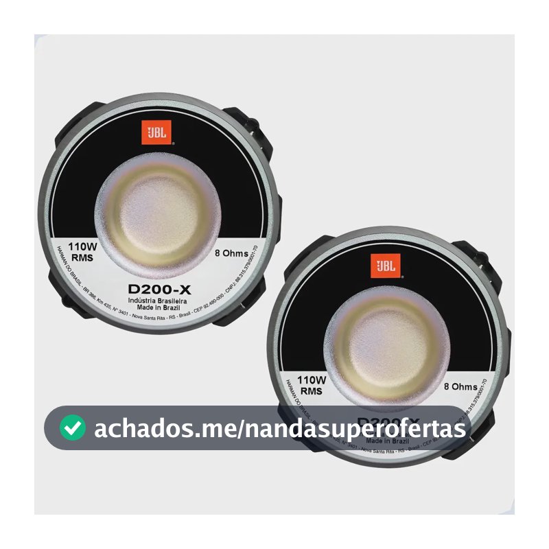 Par Driver D200x Jbl Original Selenium 110w Som Automotivo