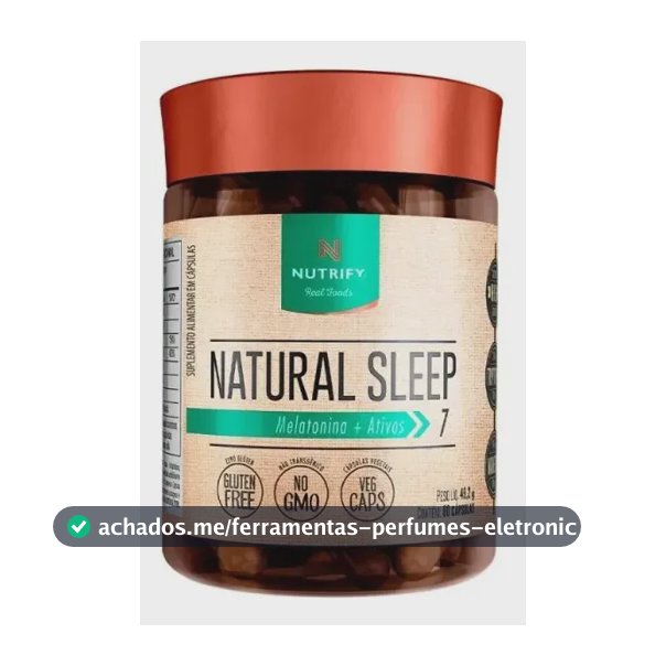 Natural Sleep Melatonina + Ativos 60 Cápsulas Nutrify Sem Sabor