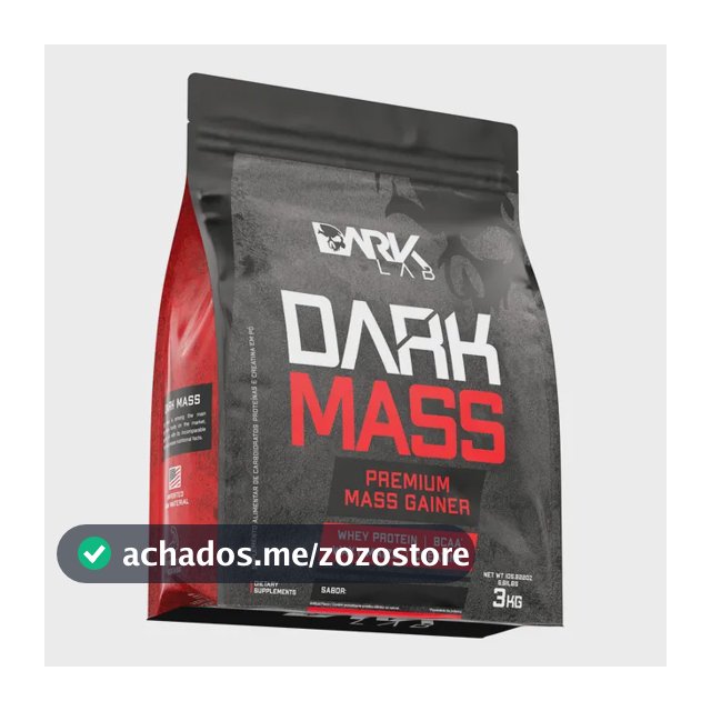 Hipercalórico Dark Mass 3kg Chocolate Branco c/ Morango Dark Lab