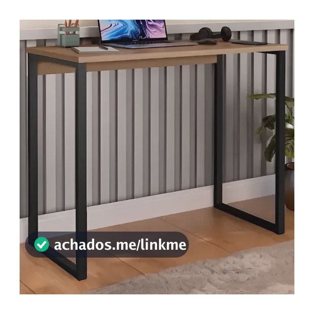 Escrivaninha Industrial Mesa Estudo Aparador Office Aço Mdf