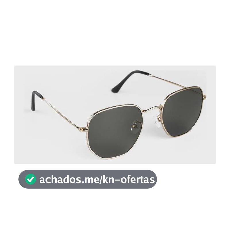 Óculos De Sol Saint Germain Dourado Harbor Aviador Uv400 Lente Preto Desenho Espelho