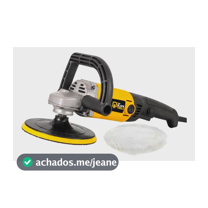 Politriz Angular Automotiva 690-3800rpm 7 Polegadas 1300w Amarelo E Preto 220v