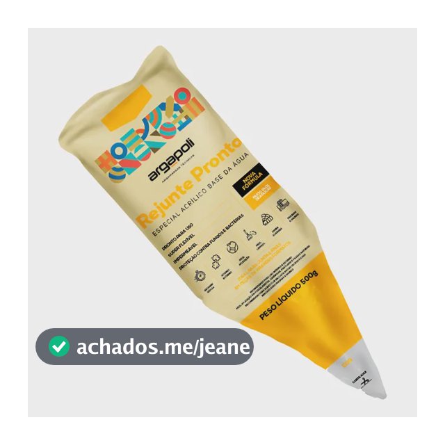 Rejunte Acrílico 500g  Pronto Para Uso Argapoli  - 18 Cores