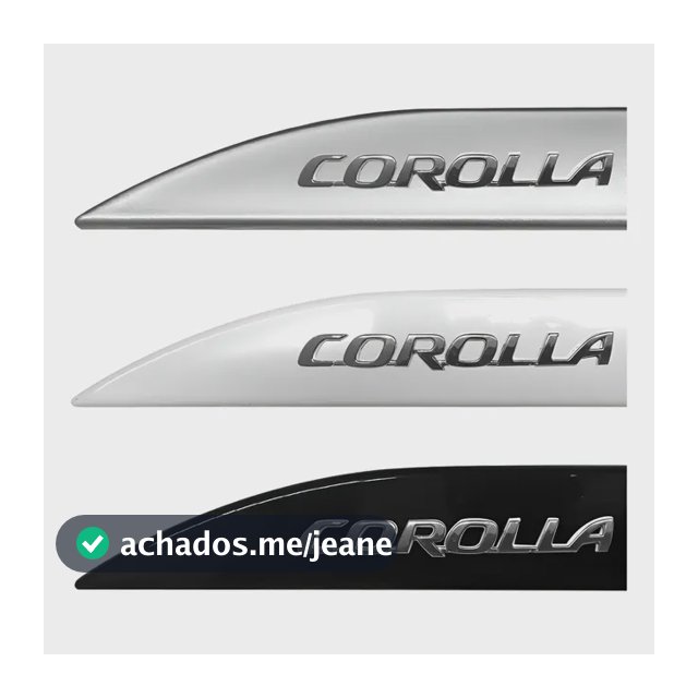 Friso Lateral Toyota Corolla 2021 2022 2023 Escrita Cromada