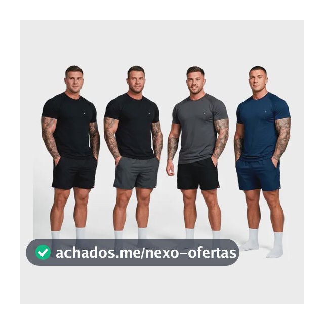 Kit 8 Peças Dry Fit 4 Camisetas + 4 Shorts Academia Sandrini Sortidos Liso G
